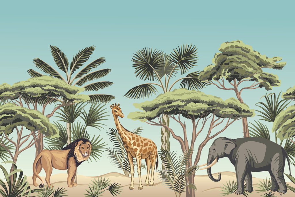African Animals Wallpaper uniQstiQ Long Murals
