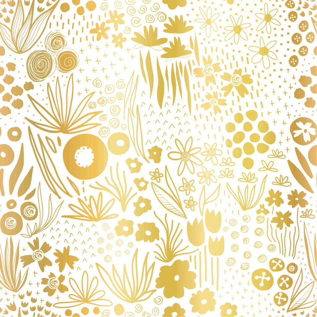 Yellow Floral Pattern Wallpaper uniQstiQ Floral