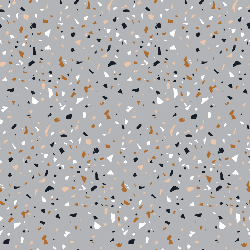 Multicolored Dots on Grey Background Wallpaper