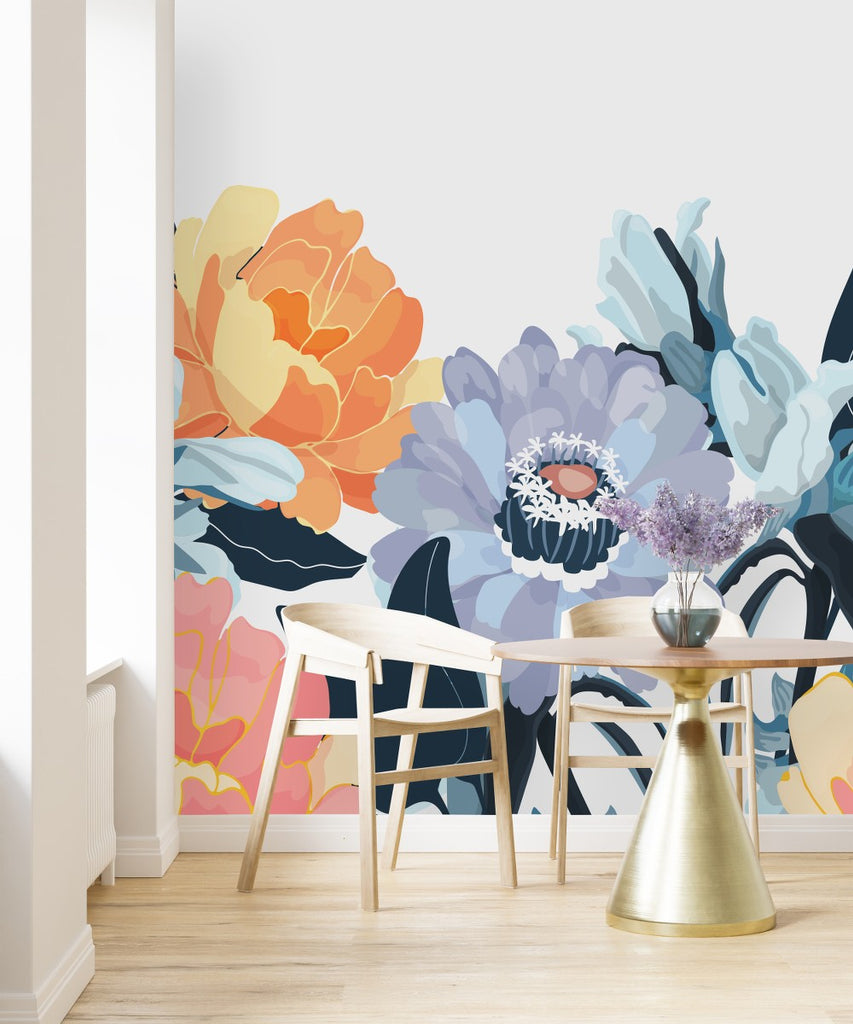 Colorful Flowers Wallpaper uniQstiQ Long Murals