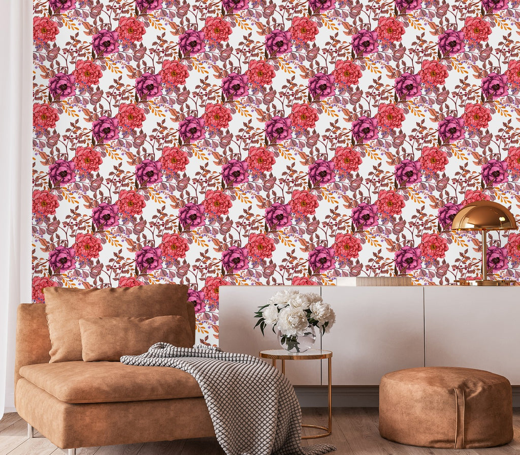 Pink Flowers Wallpaper uniQstiQ Floral