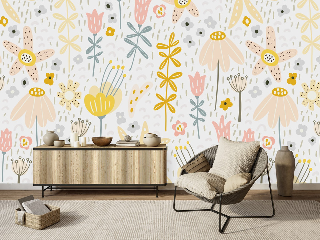 Yellow Flowers Wallpaper uniQstiQ Murals