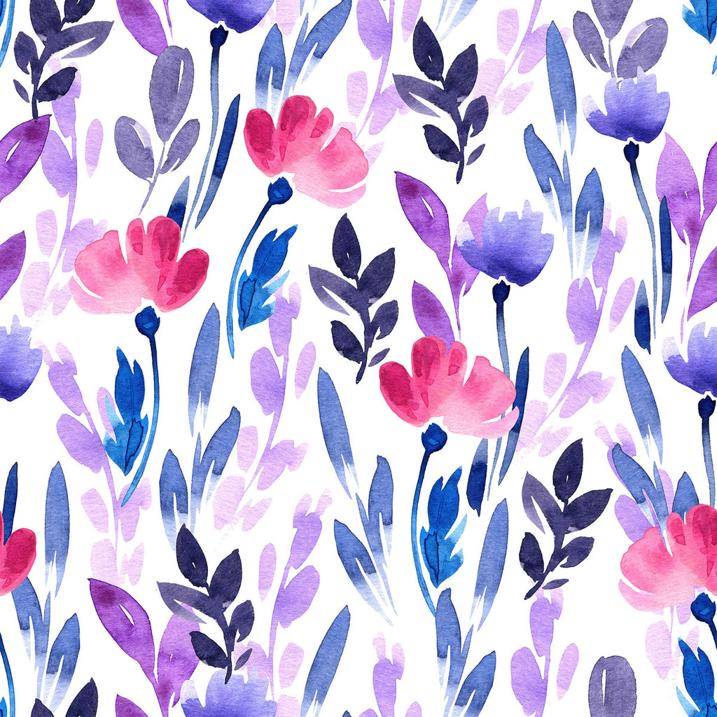 Purple and Blue Leaves Wallpaper  uniQstiQ Floral