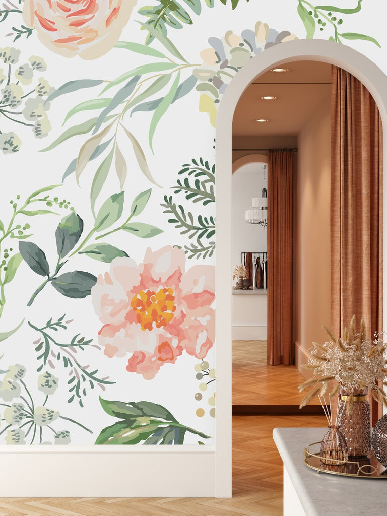 Light Floral Wallpaper  uniQstiQ Murals