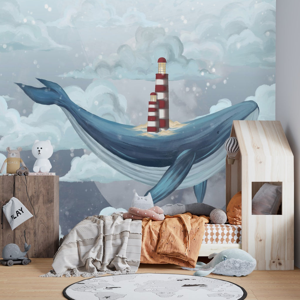 Whale between Clouds Wallpaper uniQstiQ Long Murals