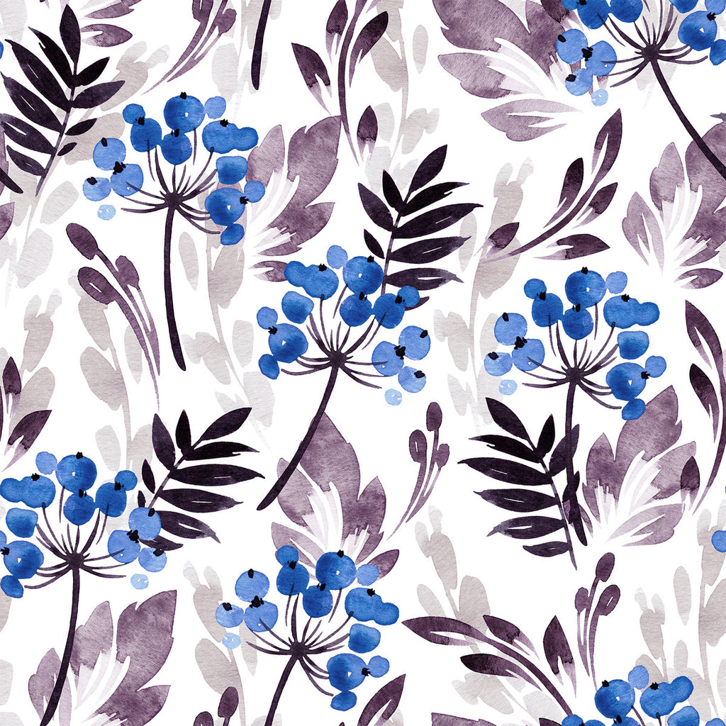 Blue Berries Wallpaper uniQstiQ Botanical