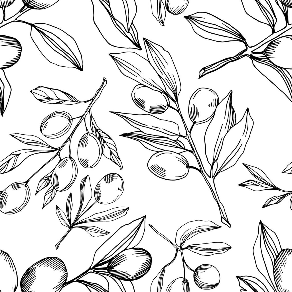 Black and White Berries Wallpaper  uniQstiQ Botanical