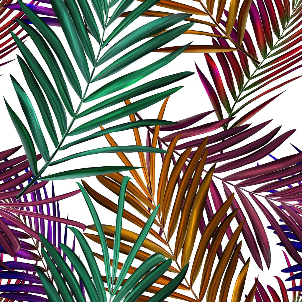 Multicolored Tropical Leaves Wallpaper uniQstiQ Tropical