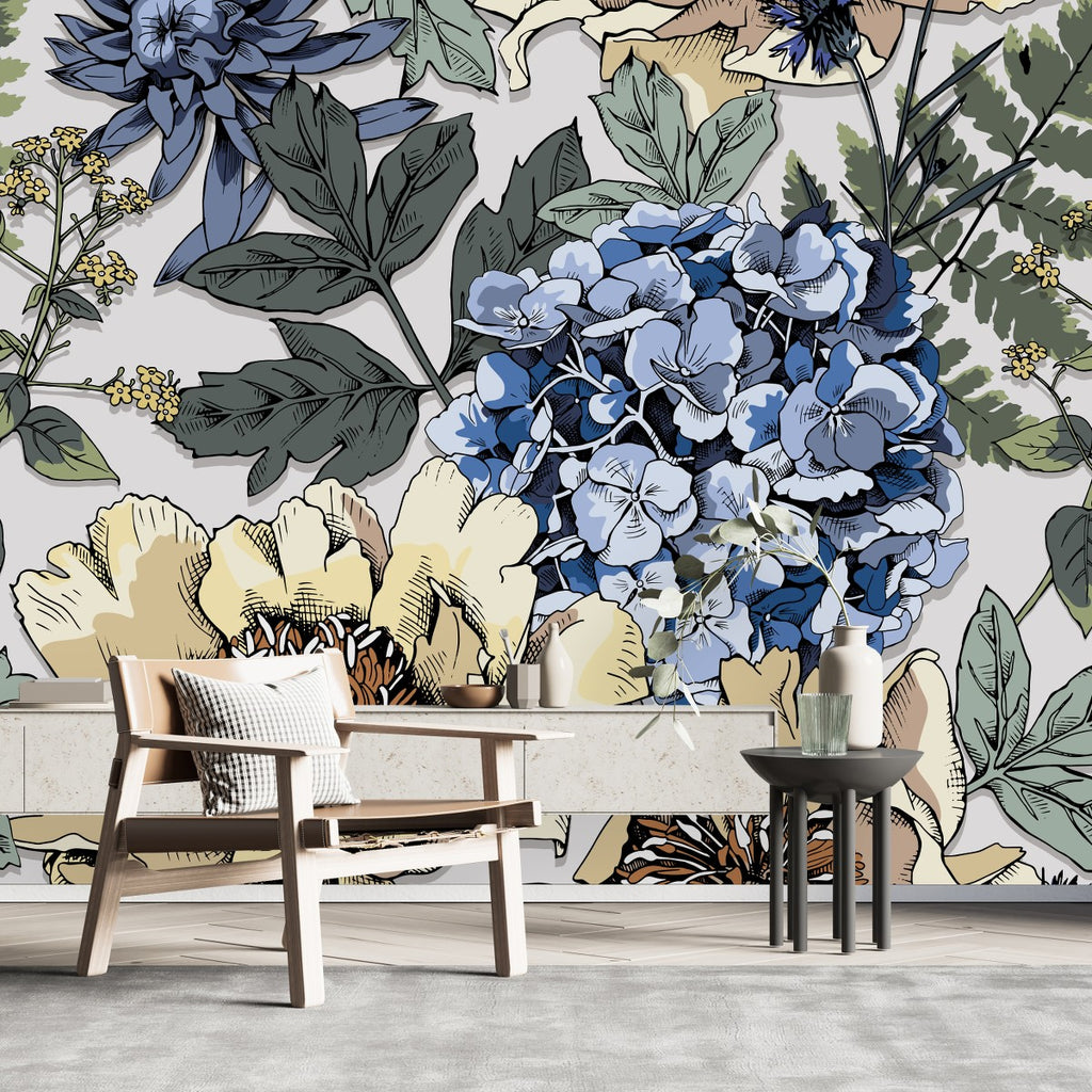 Floral Pattern Wallpaper uniQstiQ Murals