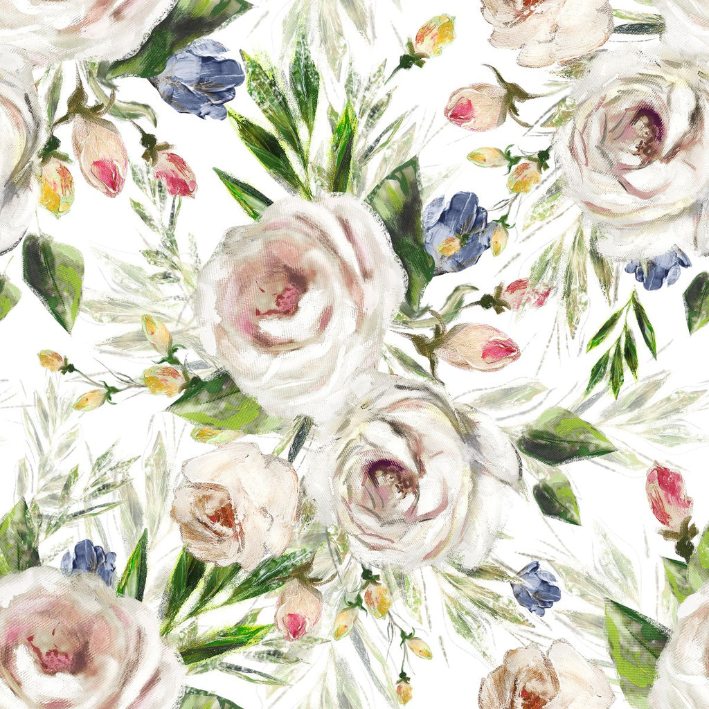 Beige Floral Wallpaper uniQstiQ Murals
