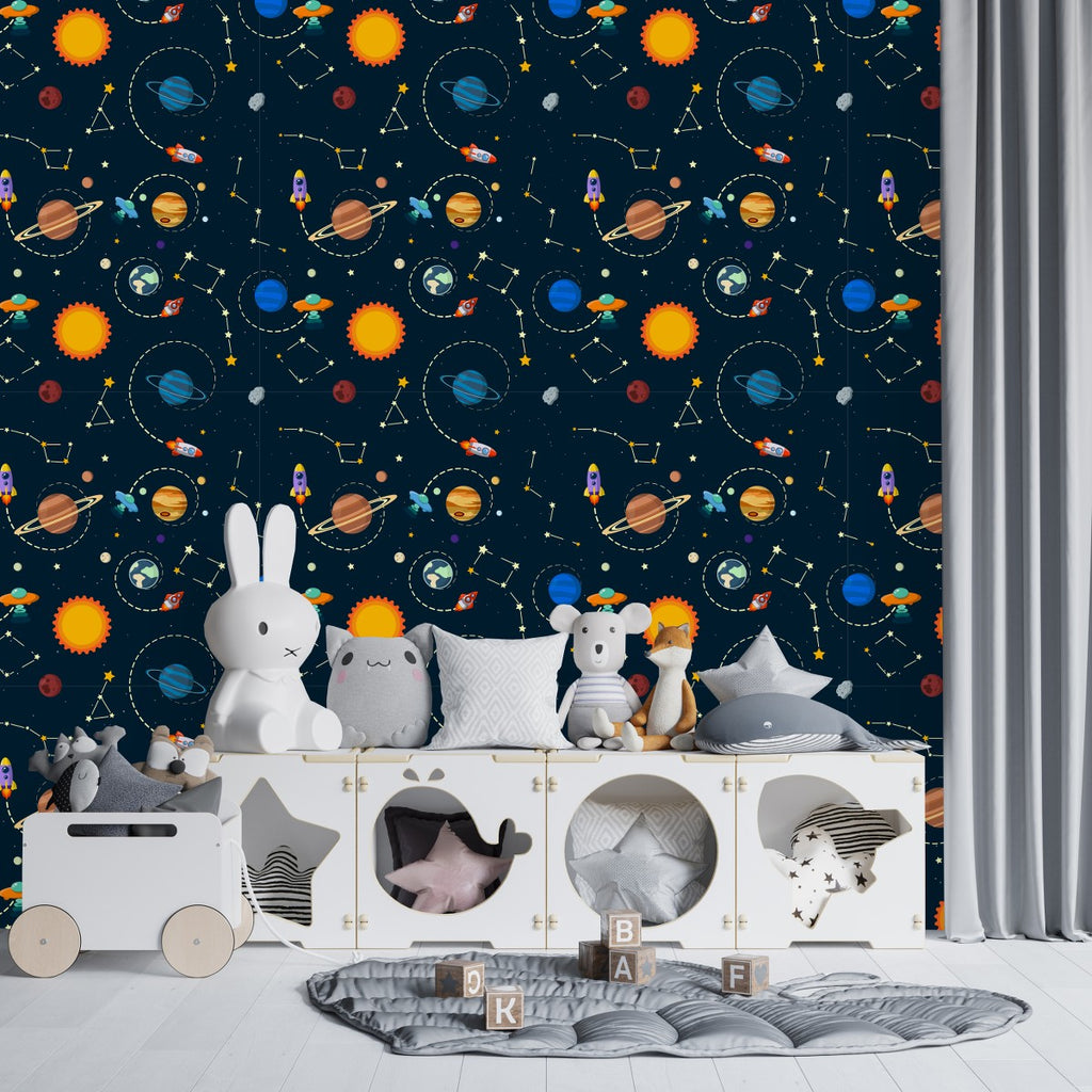 Dark Space Pattern Wallpaper  uniQstiQ Kids