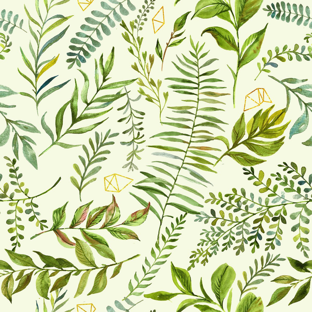 Green Wallpaper with Plants  uniQstiQ Botanical