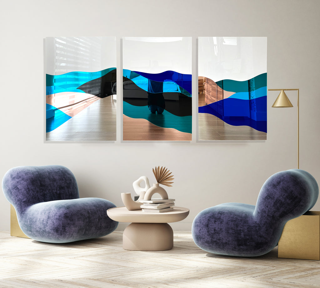 extra-large-mirrored-acrylic-wall-art-set-of-3-made-in-usa-luxury-gift-wall-decor-modern-art-abstract-wall-decor-mountain-wall-art