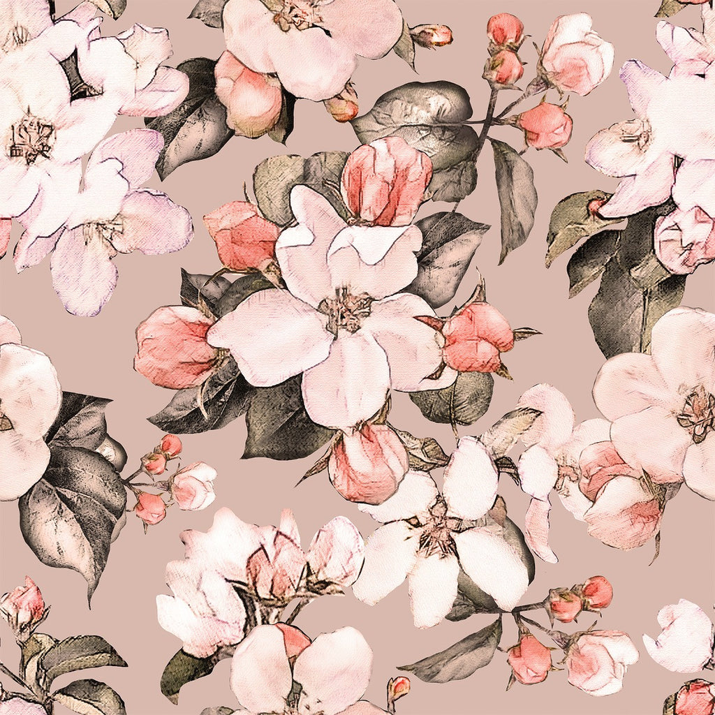Beige Wallpaper with Flowers uniQstiQ Floral