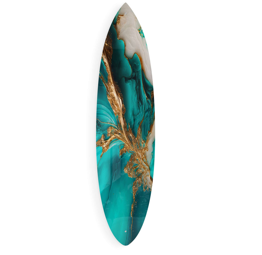Green Marble Acrylic Surfboard Wall Art
