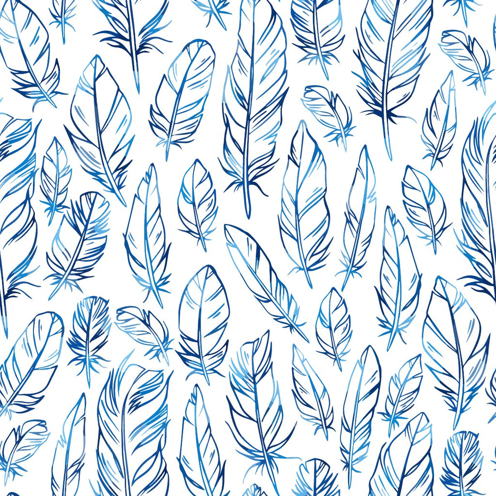 Blue Feathers Wallpaper uniQstiQ Vintage