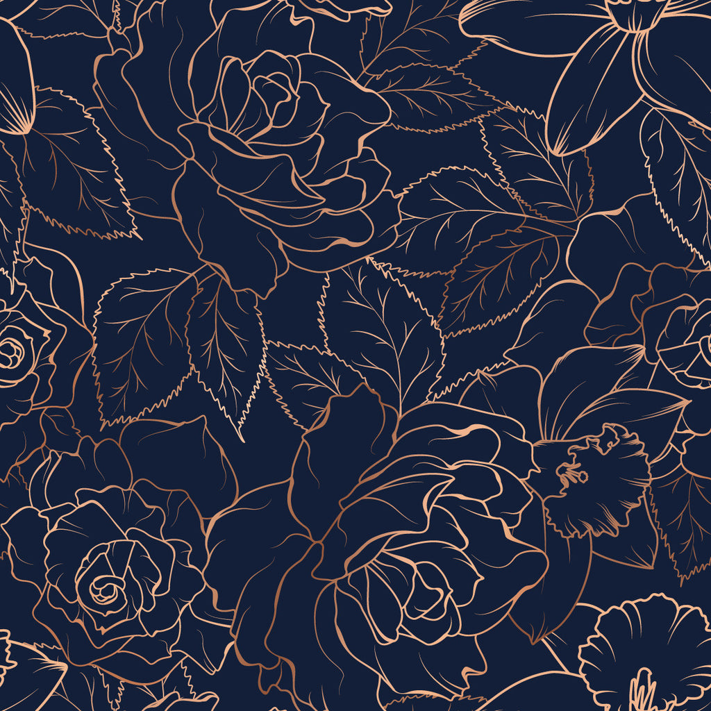 Gold Floral Pattern Wallpaper  uniQstiQ Floral