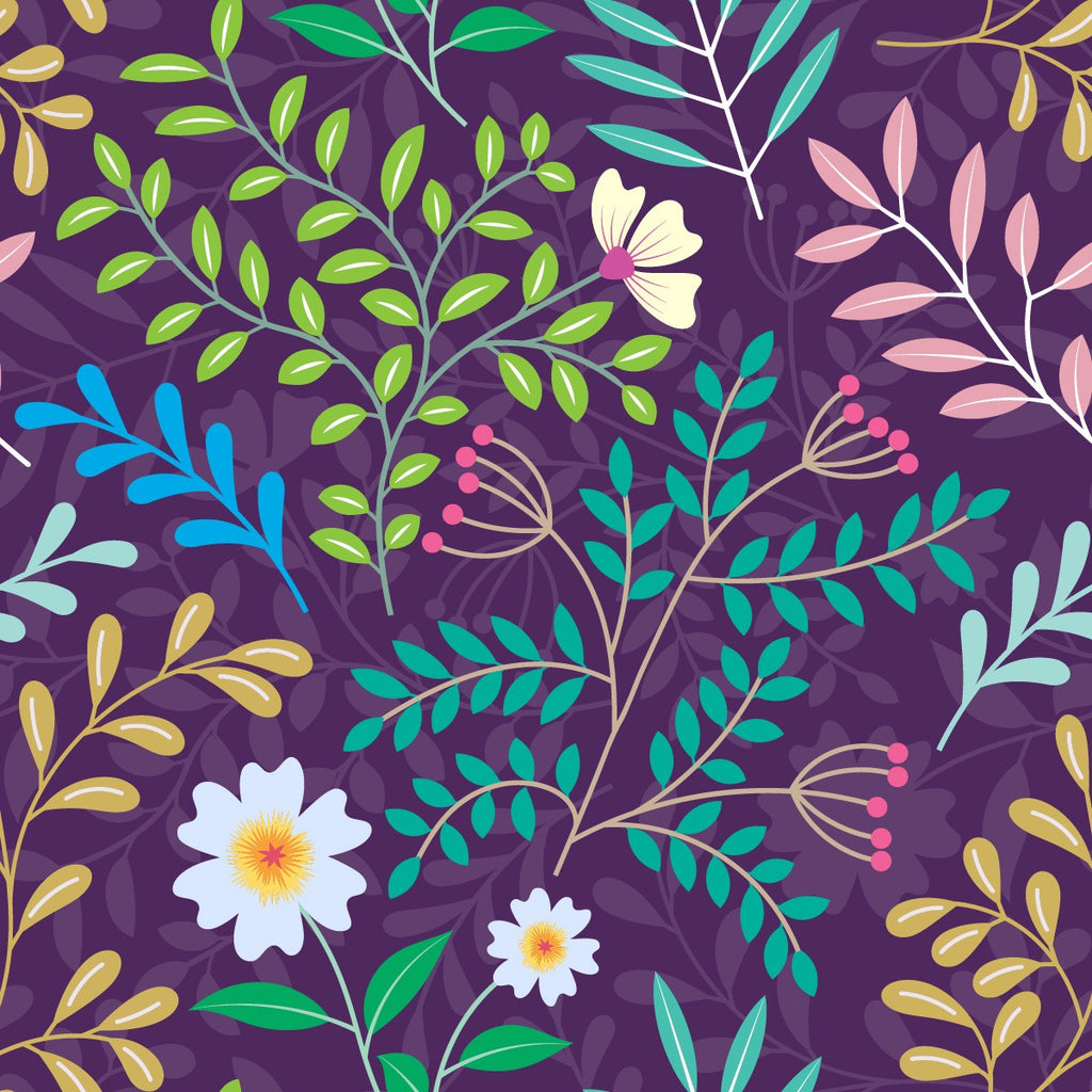 Violet Floral Wallpaper uniQstiQ Floral