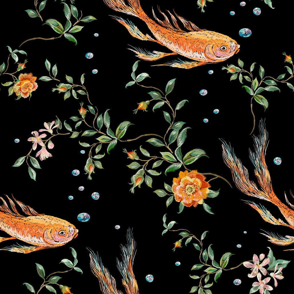 Gold Fish Wallpaper uniQstiQ Vintage