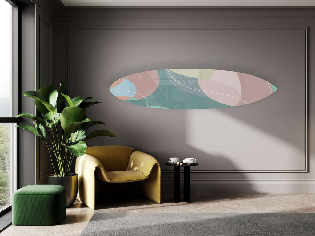 Color Palette Acrylic Surfboard Wall Art