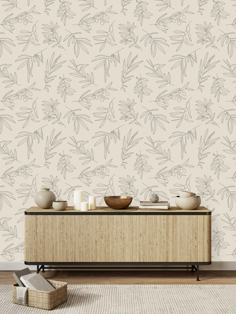 Olive Tree Pattern Wallpaper  uniQstiQ Botanical