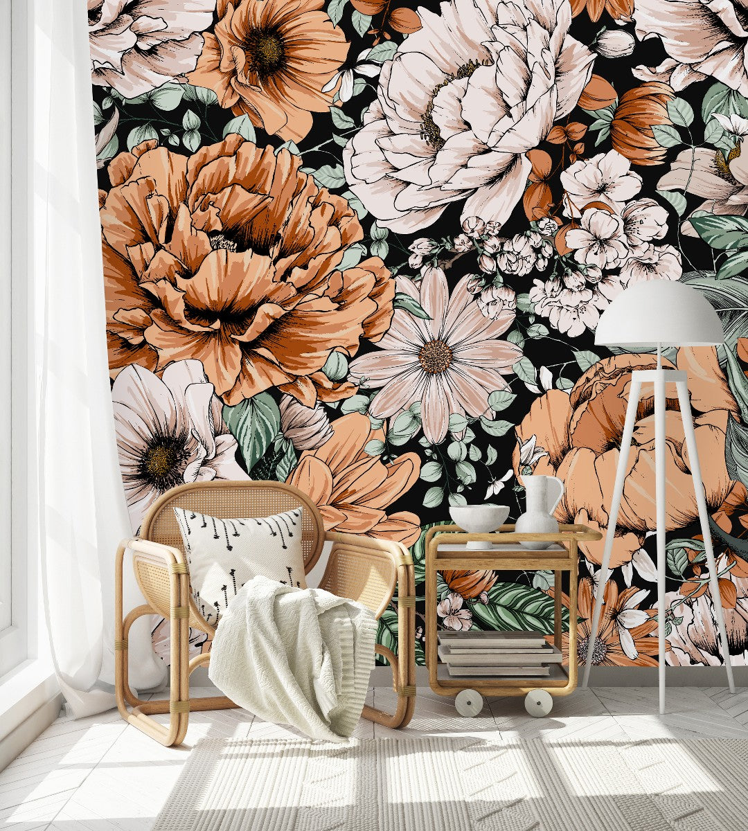 Tamara Day Dutch Floral Peel & Stick Wallpaper Yellow By RoomMates |  Oriental Trading