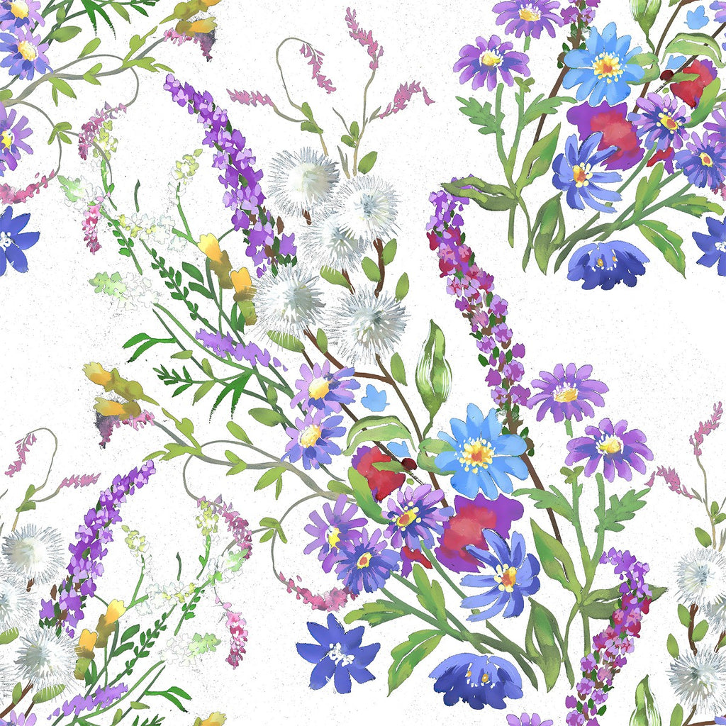 Violet Flowers Wallpaper uniQstiQ Floral