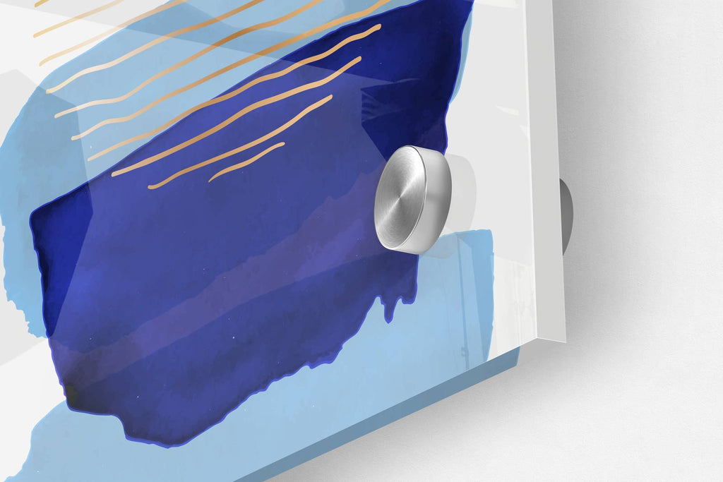 Geometrical Blue Design Set of 3 Prints Modern Wall Art Modern Artwork Image 3