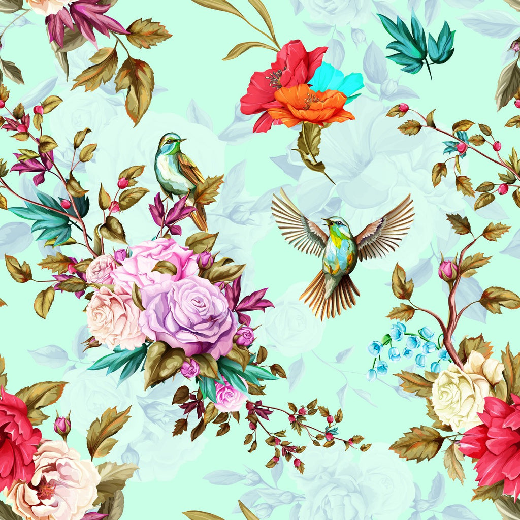 Roses and Birds Wallpaper uniQstiQ Floral