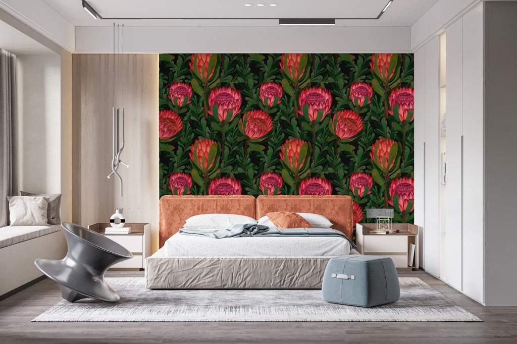 Large Protea Wallpaper uniQstiQ Tropical