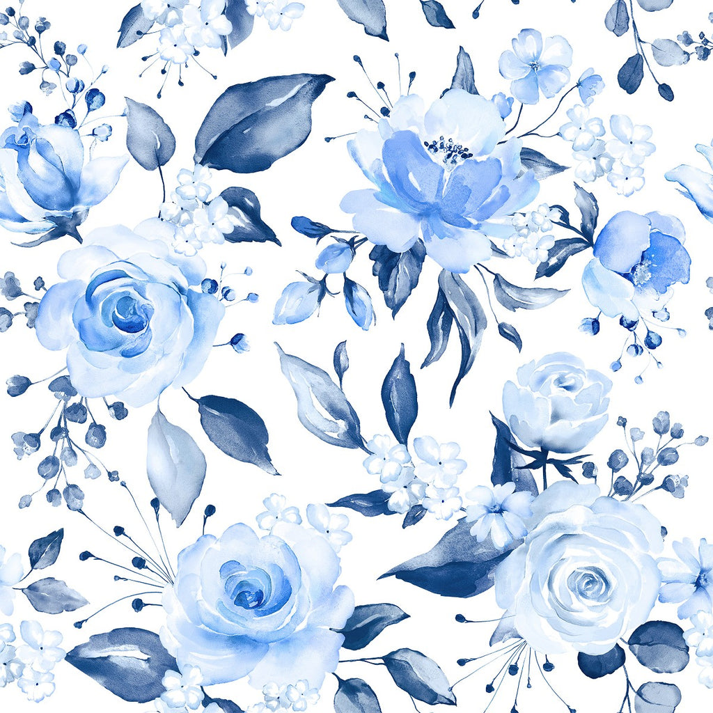 Blue Floral Wallpaper  uniQstiQ Floral