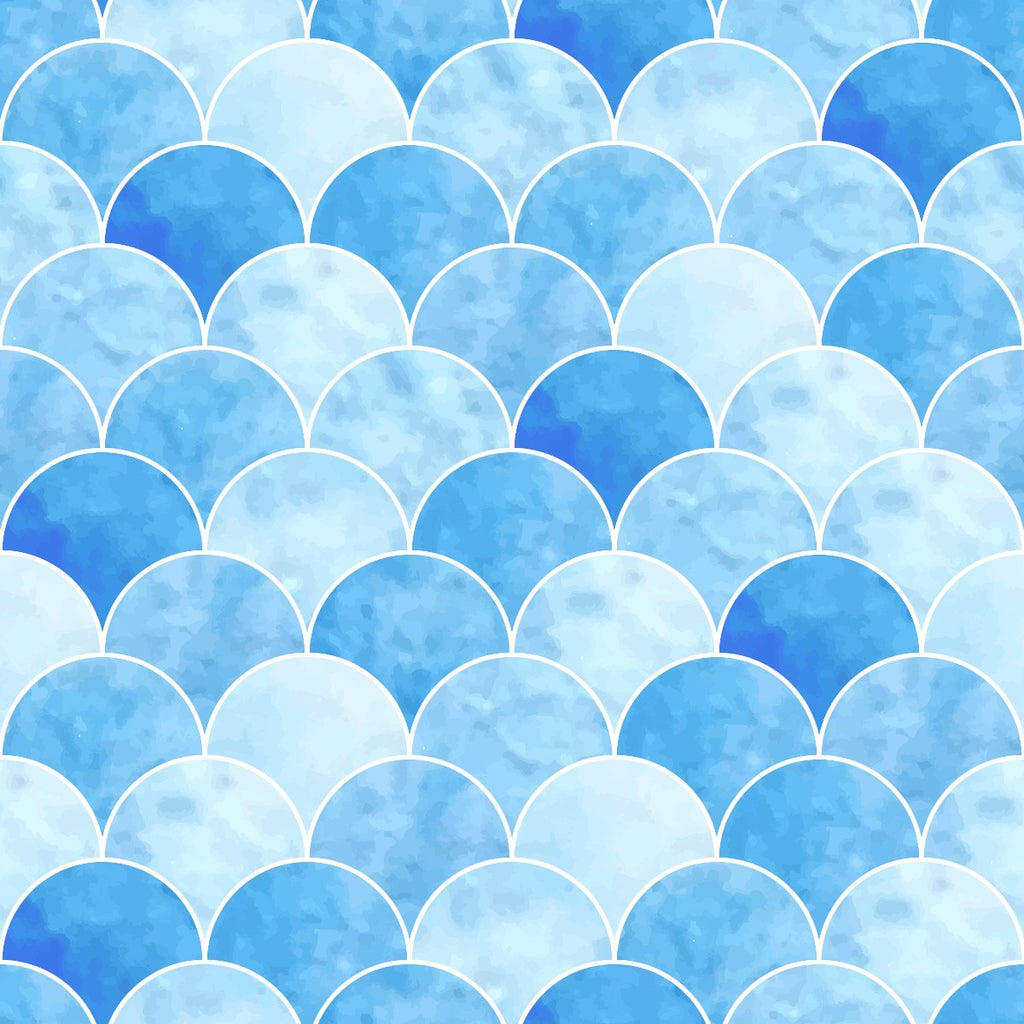 Blue Scales Wallpaper uniQstiQ Geometric