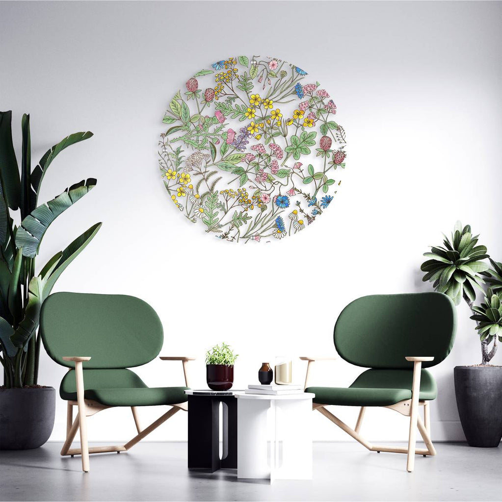 Field of Prairie Flowers Printed Mirror Acrylic Circles buy at the best  price with delivery – uniqstiq