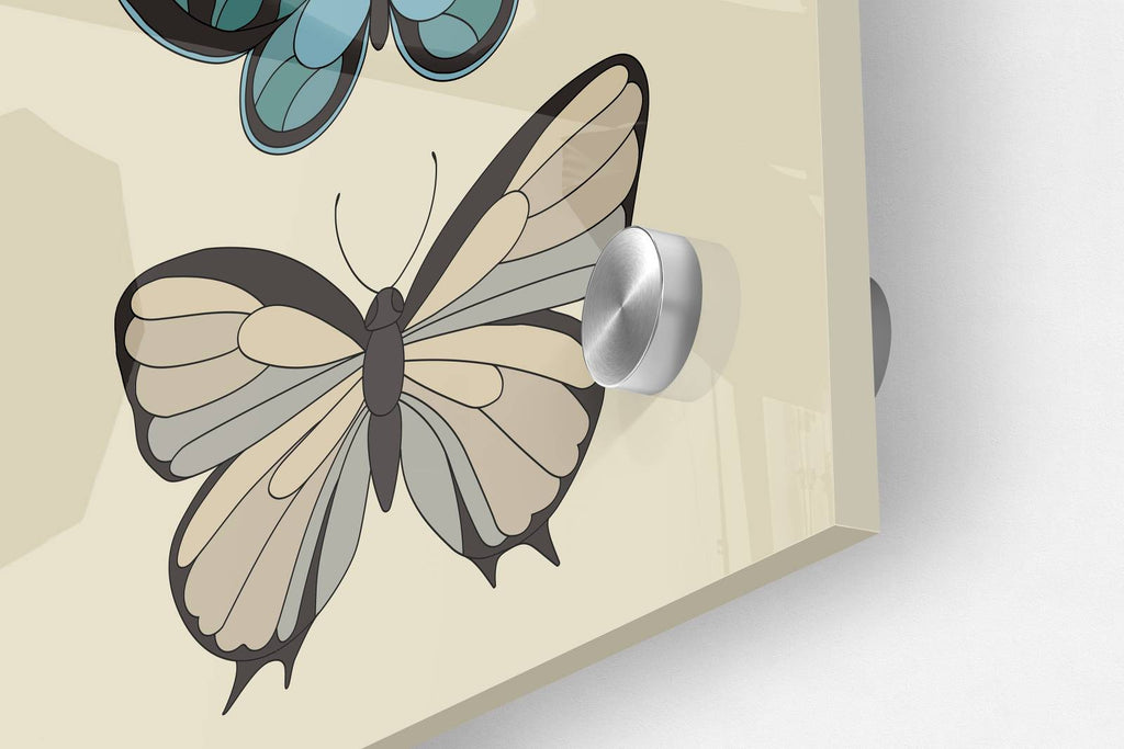 Butterflies Pattern Set of 3 Prints Modern Wall Art Modern Artwork Image 3