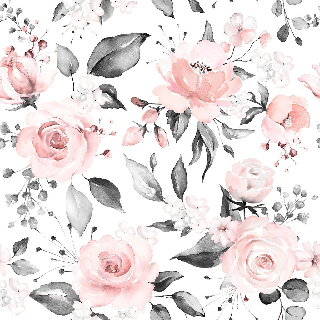 Light Pink Roses Wallpaper uniQstiQ Floral