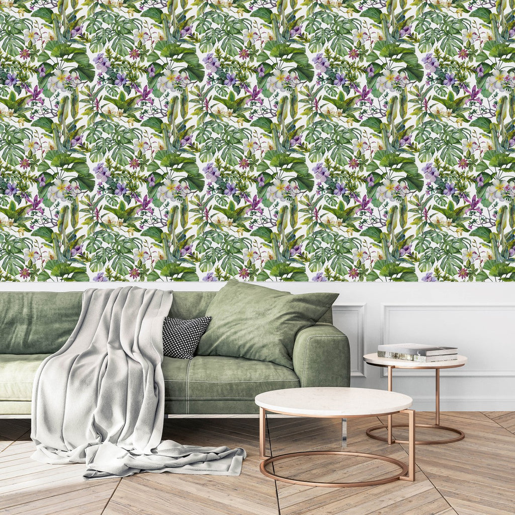 Green Exotic Plants and Flowers Wallpaper  uniQstiQ Tropical