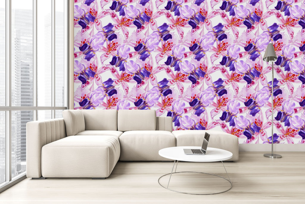 Purple Irises Wallpaper uniQstiQ Floral