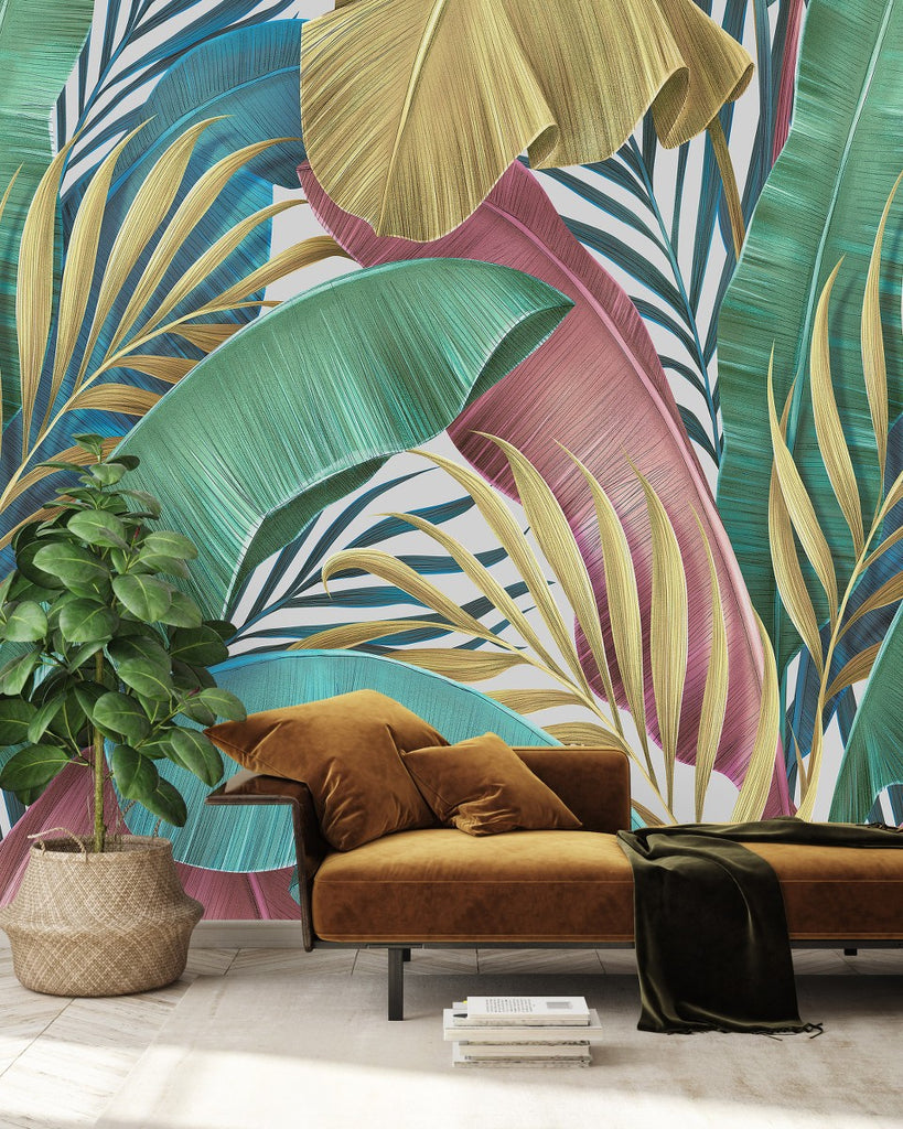 Palm Leaves Pattern Wallpaper  uniQstiQ Long Murals