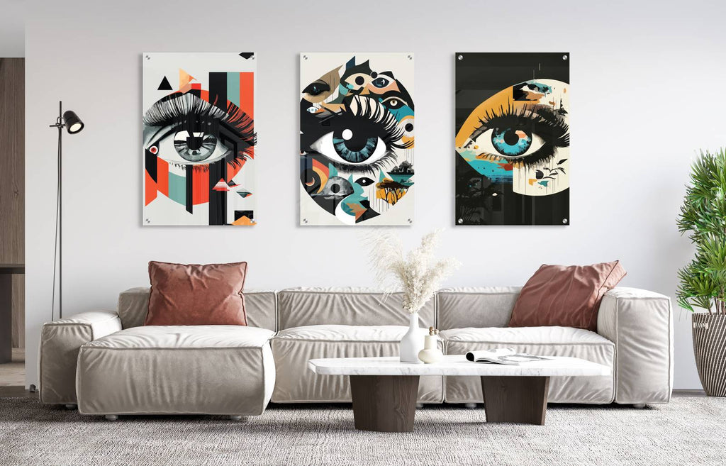 Eyes Design Set of 3 Prints Modern Wall Art Modern Artwork Image 2
