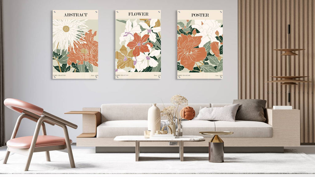 Flower Posters Set of 3 Prints Modern Wall Art Modern Artwork Image 2