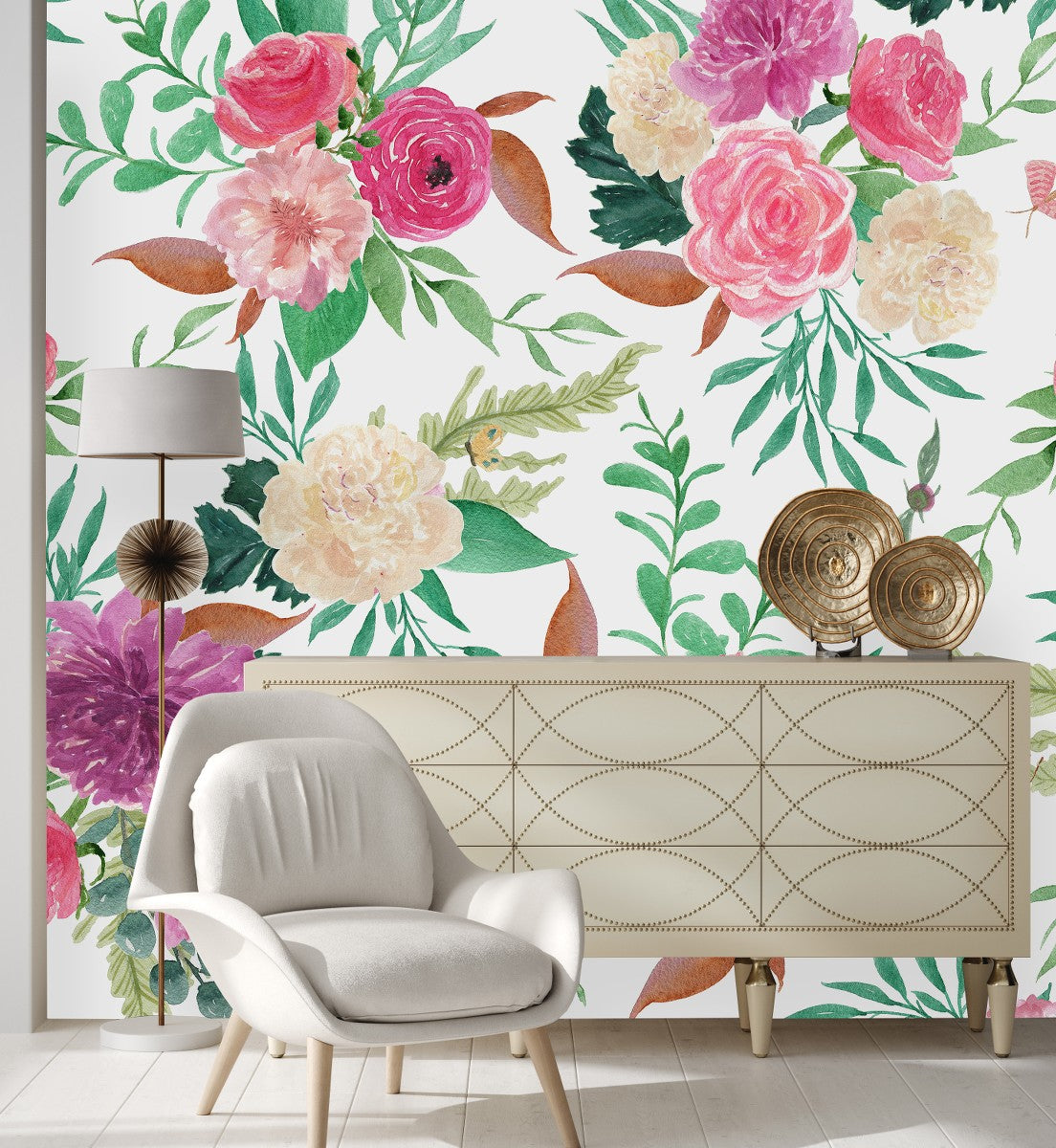 Multicolor Flower Wallpaper, For Home