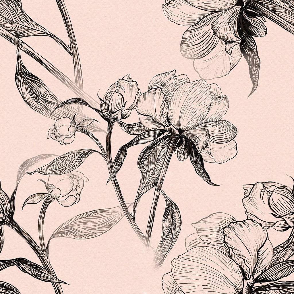 Beige Floral Wallpaper uniQstiQ Floral