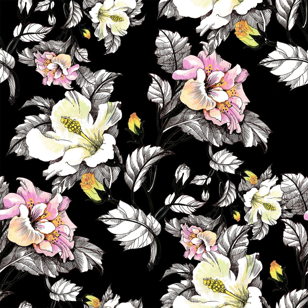 Black Floral Wallpaper uniQstiQ Floral