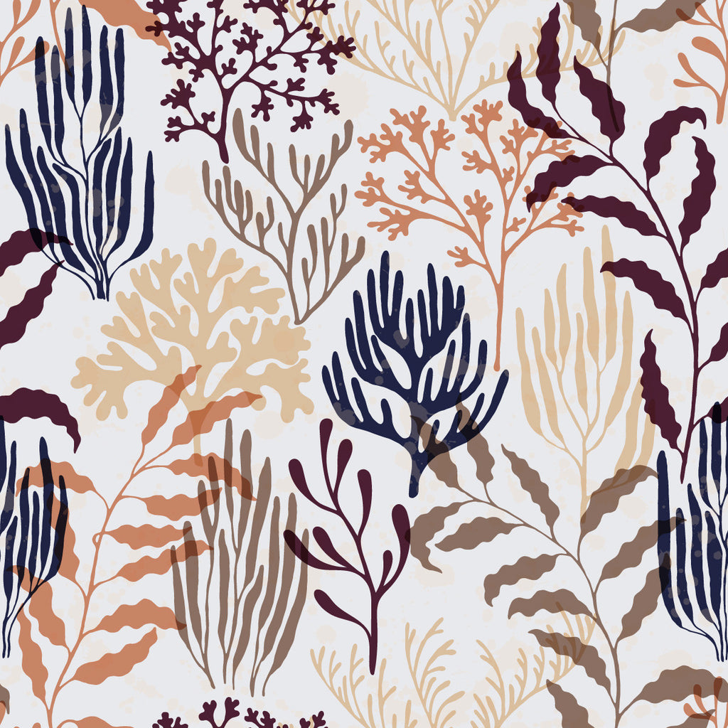 Beige Plants Pattern Wallpaper uniQstiQ Botanical