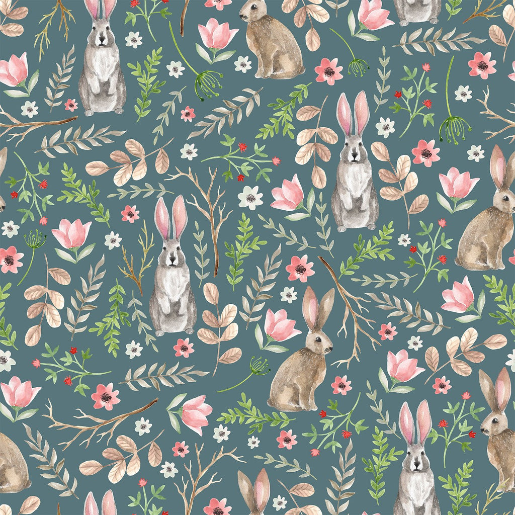 Hares Pattern Wallpaper uniQstiQ Kids
