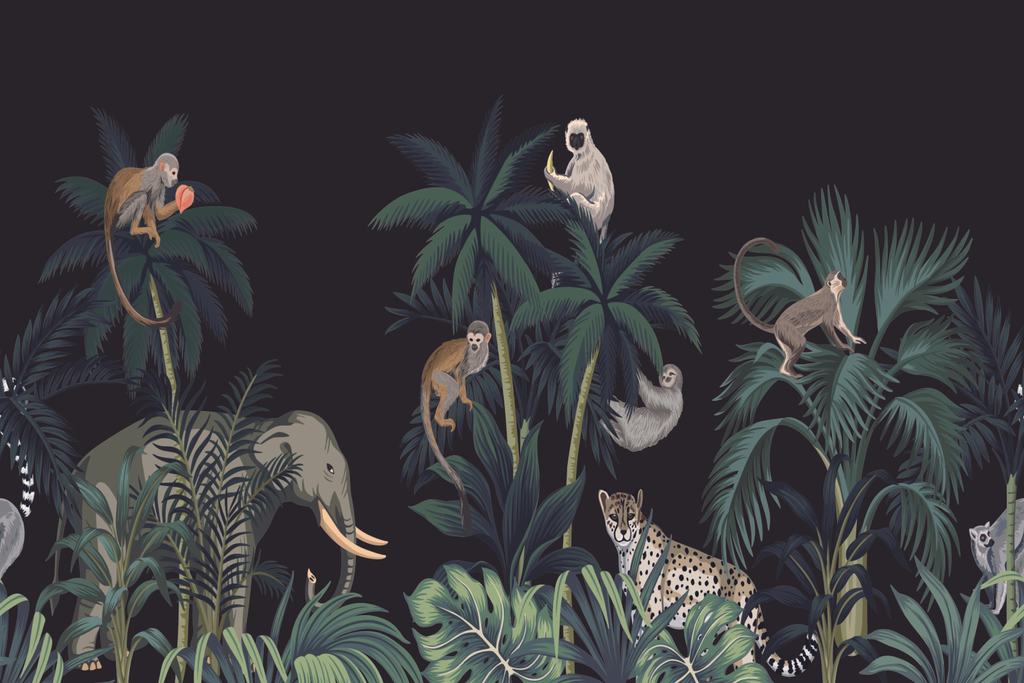 Dark African Animals Wallpaper uniQstiQ Long Murals