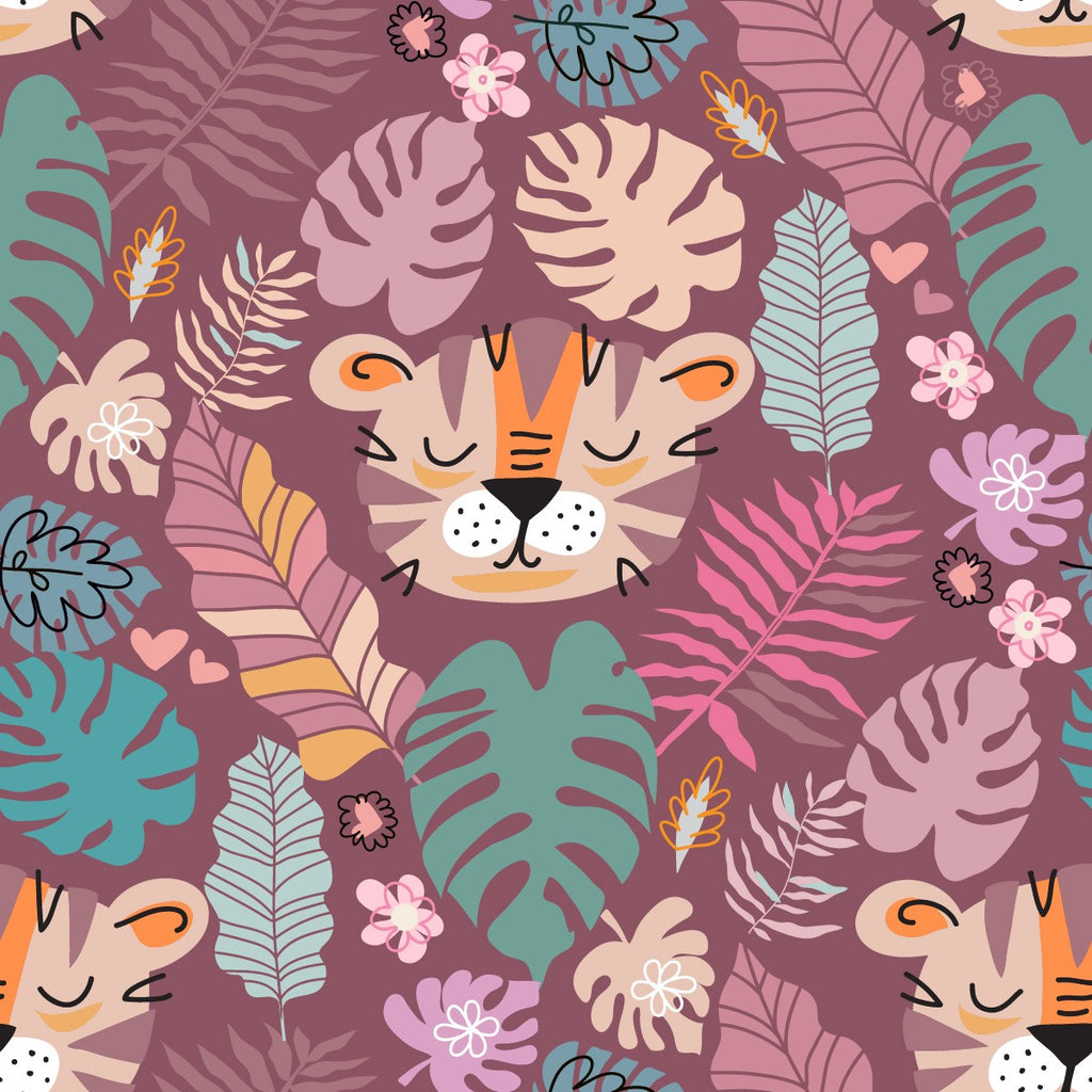 Tigers Pattern Wallpaper  uniQstiQ Kids