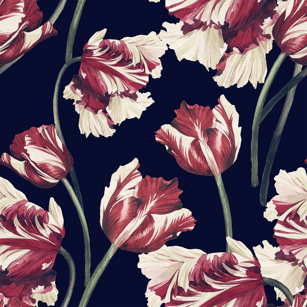 Dark Tulips Wallpaper uniQstiQ Floral