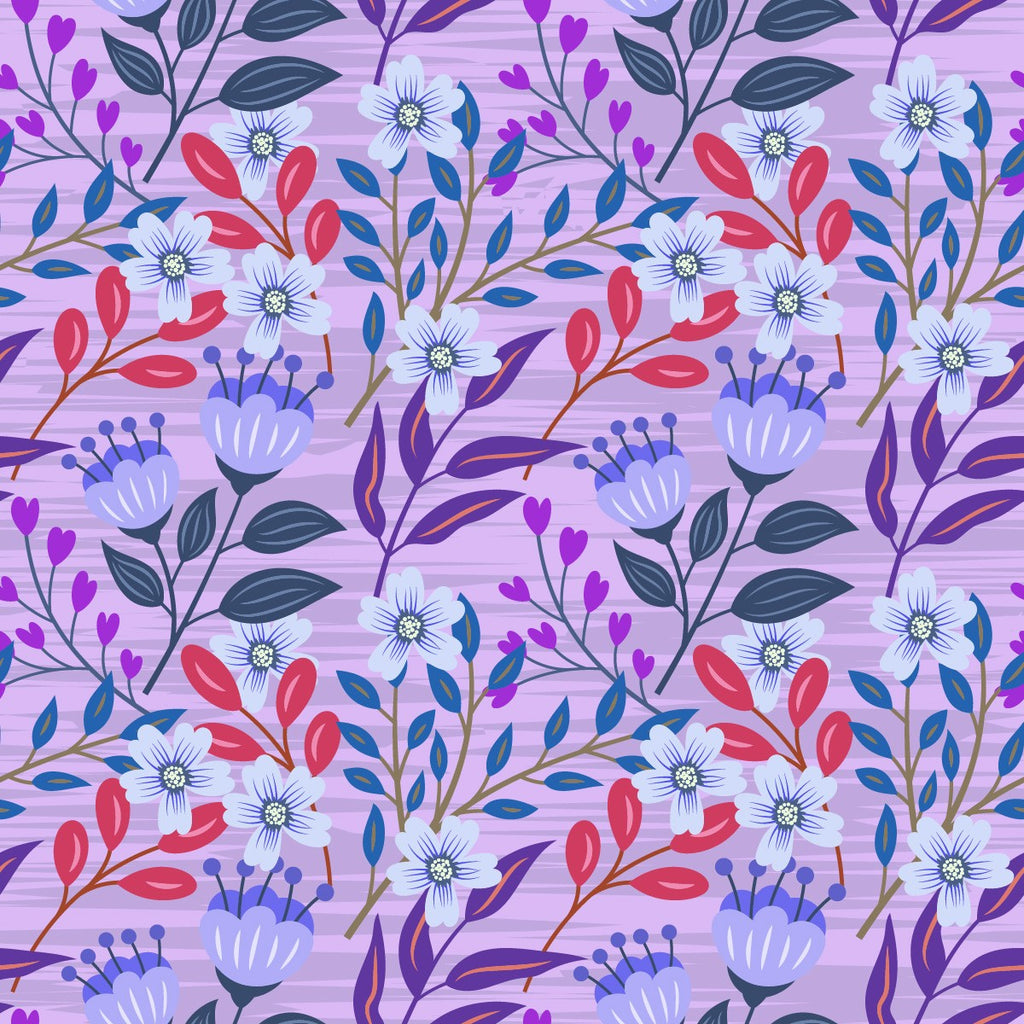 Purple Floral Wallpaper uniQstiQ Floral