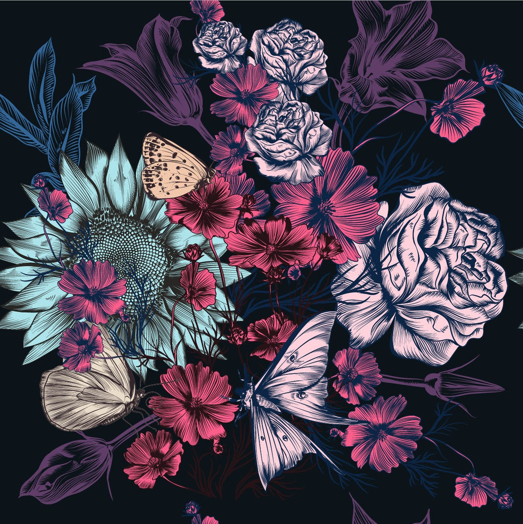 Dark Flowers Wallpaper